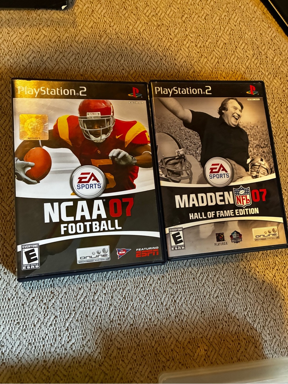 PS2 Madden Hall Of Fame & NCAA 07 Pack